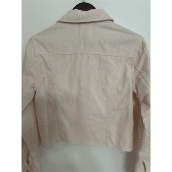 Women's Tgla cropped soft corduroy jacket light pink long sleeve Size Small - Picture 6 of 8